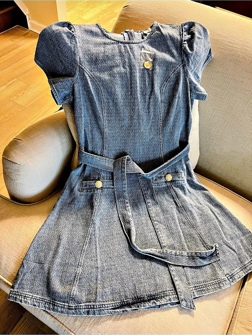 Z by ZOE Denim Mini Dress in Blue Size Medium NWOT